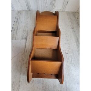Vintage grandmacore wooden mail letter holder wall hanging home decor unique